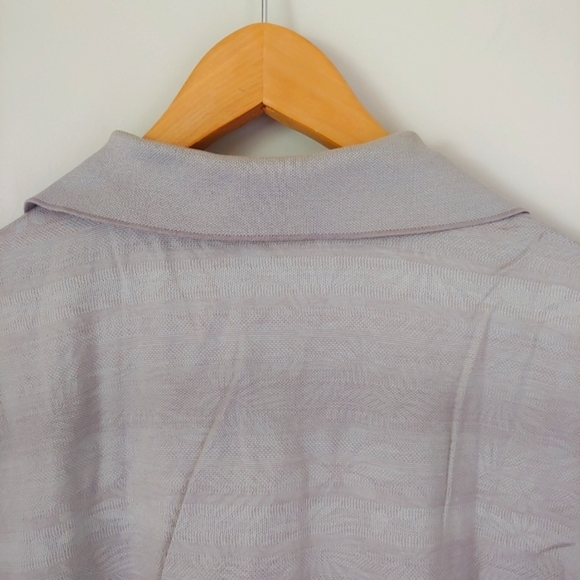 Bugatchi Cotton Jacquard Polo Shirt Grey Short Sleeve Size M - Picture 11 of 15